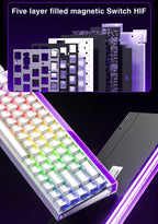 AULA HERO 68HE Magnetic Switch Keyboard Rapid Trigger 8K Return Esports Gamer Keyboard RGB Wired Gaming Keyboard