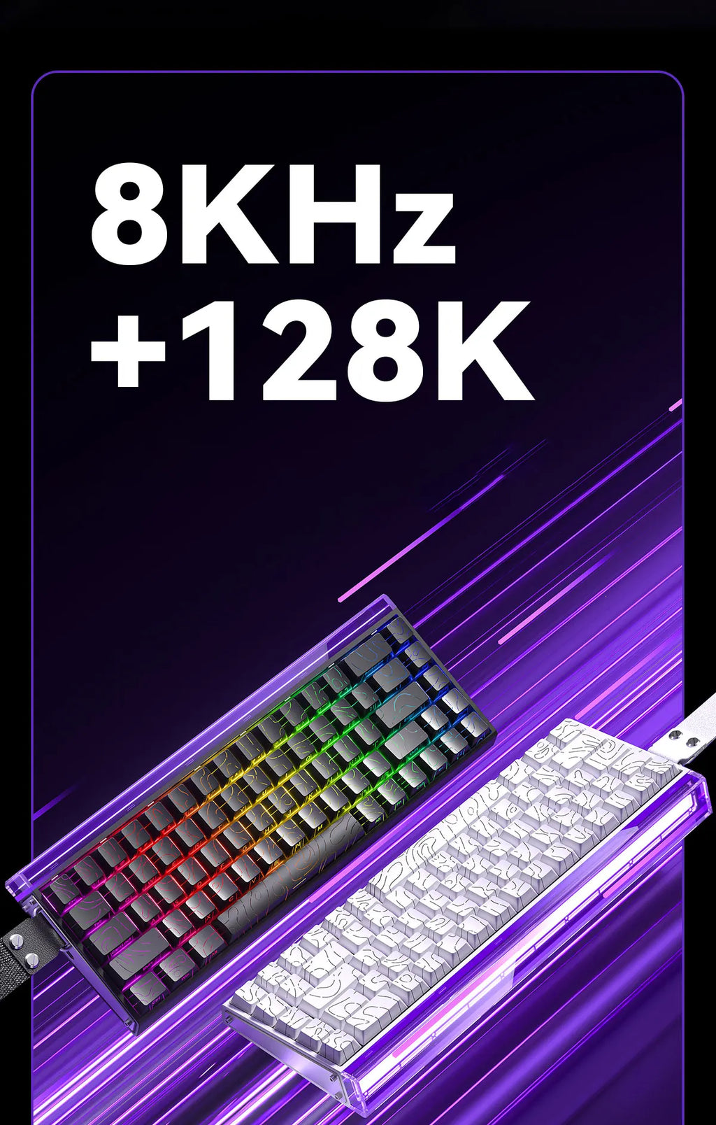 AULA HERO 68HE Magnetic Switch Keyboard Rapid Trigger 8K Return Esports Gamer Keyboard RGB Wired Gaming Keyboard