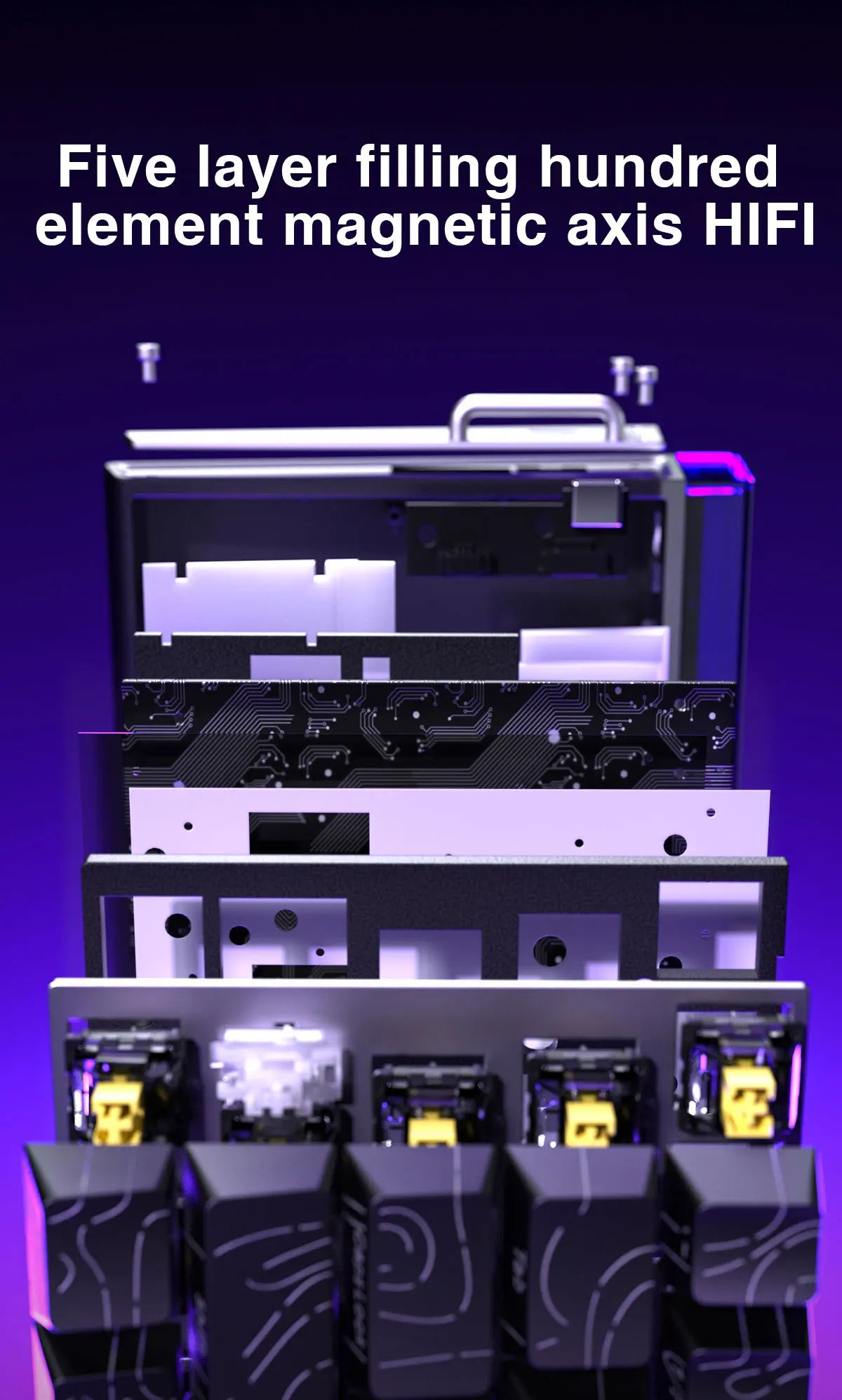 AULA HERO 68HE Magnetic Switch Keyboard Rapid Trigger 8K Return Esports Gamer Keyboard RGB Wired Gaming Keyboard