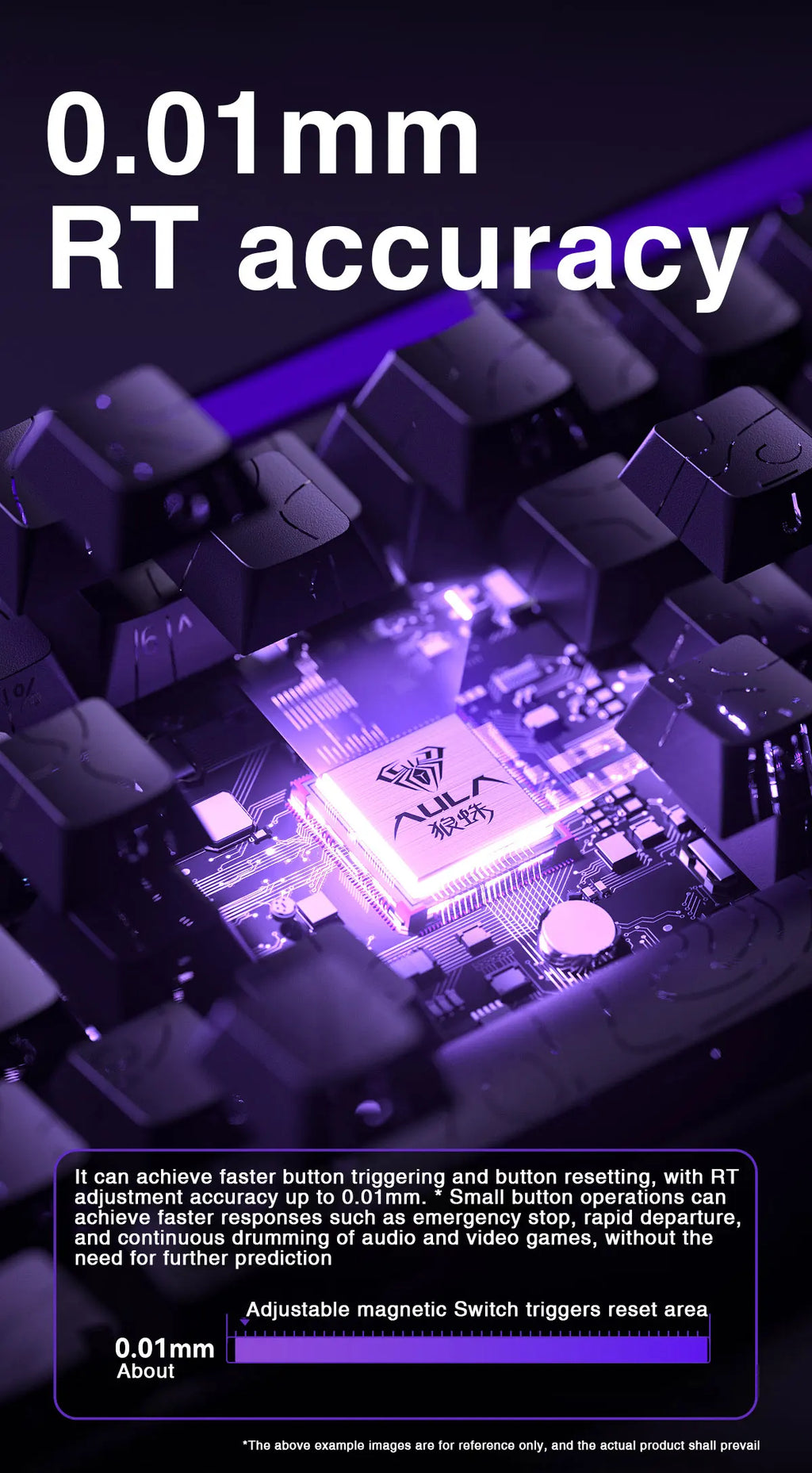 AULA HERO 68HE Magnetic Switch Keyboard Rapid Trigger 8K Return Esports Gamer Keyboard RGB Wired Gaming Keyboard