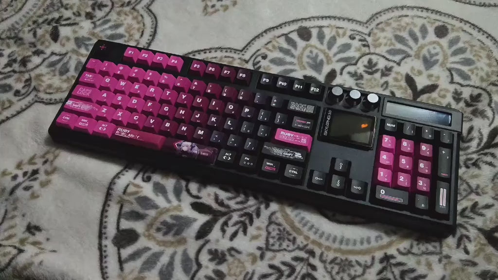 SKYLOONG GK104 Pro Full-Size 3-Mode Wireless Mechanical Keyboard with 3.0 Screen 3 Knobs Hot-Swappable Silent Switch PBT keycaps